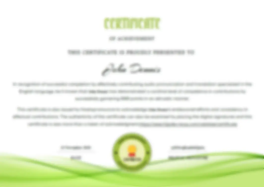 Certificate